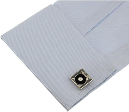 Dj Stereo Vinyl Retro Lp Record Player Deck Cufflinks...