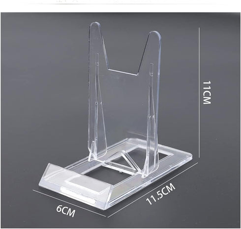 6pcs Plastic Adjustable Clear Display Stand Easel Picture Plate Display Stand Easel for Wall Mount, Display, Flat Plates, Photos, Place Cards Wedd...