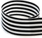 USA | American Made 2-1/4" Black & White Monarch Striped Grosgrain Ribbon - 20 Yards (Multiple Colors & Widths Available)...