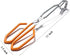 11 Inch Hiash Orange Stainless Steel Scissor Tongs, Kitchen Tongs for Cooking...