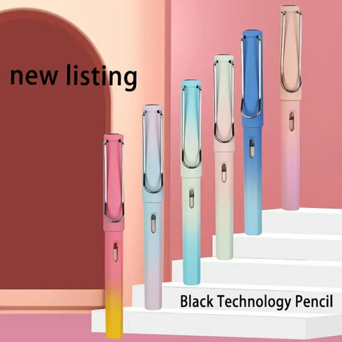 6 Pcs Inkless Eternal Pencils Everlasting Infinity Gradient Color Pencil with Eraser Eternal Pencil For School Office for Writing Sketch Drawing (...