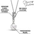 Cate & Chloe Gabrielle 18k White Gold Pearl Cluster Pendant Necklace with Crystals, Beautiful Simulated Pearl Necklaces w/Round Cut Diamond Crysta...