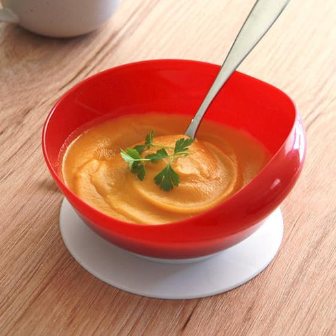 Spill Proof Scoop Bowl with Non-Skid Suction Base, 5.8" Adaptive Self-Feeding Bowl for Elderly/Disabled (Bowl)...