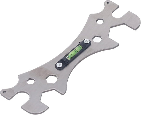 Jiawu Faucet Wrench, Multifunctional Spanner Wrench for Faucets Hose Connections, Tap Nut Wrench with Spirit Level, Pipe Socket Wrench, Faucet Plu...