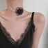Camellia Rose Flower Choker Necklace Vintage Artificial Pearl Necklace for Women, Elegance Neck Accessories Wedding Party Necklaces Summer Necklac...