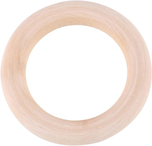 50pcs Wood Rings Circle Unfinished Wooden Round Rings Wood Craft Pendant Connectors for Jewelry Making...