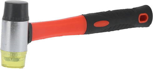 Rubber Mallet Hammer Double Faced Soft Mallet 40mm Diameter with 10.4" Soft Fiberglass Handle for Construction Home Renovation Flooring Installati...