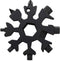 18-in-1 Snowflake Multi-Tool Screwdriver, Stainless Steel 18-1 Multitool Snow Tool (Black)...