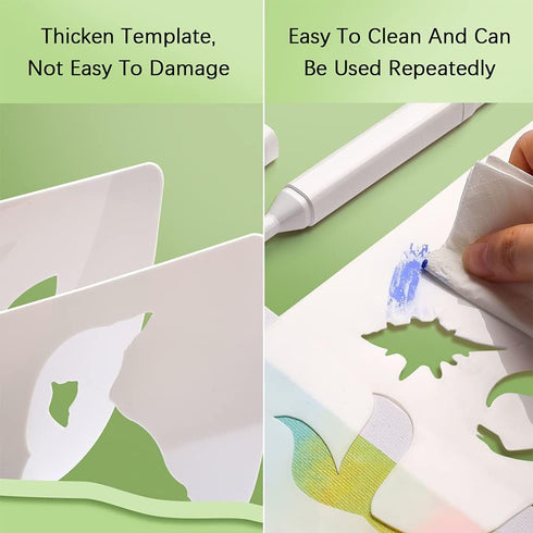 5Pcs Reusable Hollow Painting Silhouette Stencils Drawing Template Stencils Fast Draw Stencil Art Templates DIY Drawing Template Graffiti Stencils...