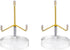 2 Pcs Acrylic Easel Stand Plate Display Stand with Adjustable Metal Arm Round Easel Display Stands for Crystals Fossil Minerals Gemstones(2.75x2.7...