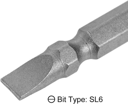 uxcell 2 Pcs PH2/SL6 Magnetic Double Ended Screwdriver Bits, 1/4 Inch Hex Shank 2.56-inch Length S2 Power Tool...