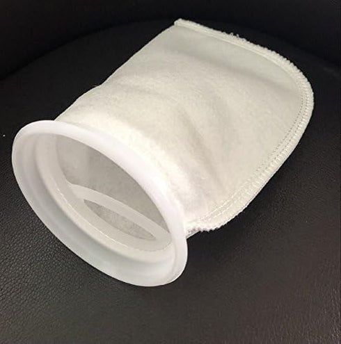 2 Pack Felt Filter Socks, 200 Micron, 4 Inch Ring by 8 Inch Long, for Freshwater/Saltwater Aquariums, Ponds, Use in Sumps/Overflows...