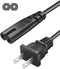 2 Prong AC Power Cord for ONN 100008736, JBL PartyBox 100 200 300 1000 310 710 On-The-Go Bluetooth Speaker, ION Game Day Party Wireless Speaker Re...