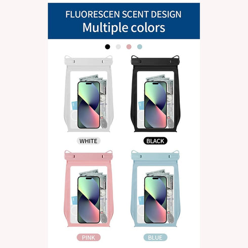 Multicolor Universal Waterproof Bag Phone Pouch Crossbody Large Phone Waterproof Dry Bag Compatible with Apple iPhone 15 Pro Max 14 for Samsung s2...