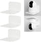 OAPRIRE White Floating Wall Shelves Set of 3 for Security Cameras, Baby Monitors, Speakers & More - Universal Acrylic Small Wall Shelf with Cable ...