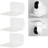 OAPRIRE White Floating Wall Shelves Set of 3 for Security Cameras, Baby Monitors, Speakers & More - Universal Acrylic Small Wall Shelf with Cable ...