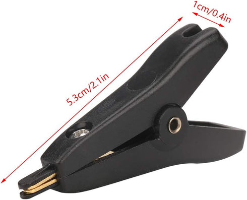 3PCS Clips Walfront P2005 Copper Gold Plating Clip Test Clip Electrical Battery Test Clamp 10A...