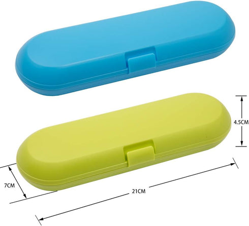 Plastic Electric Toothbrush Travel Case for Oral-B Pro Series, 2 packs (Blue&Green)...