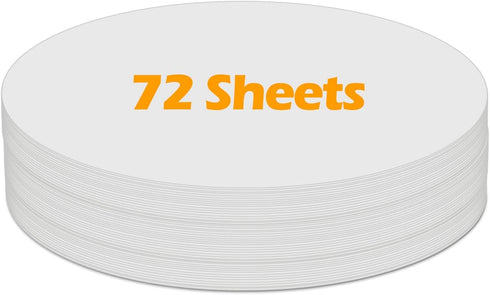 White Cardstock Paper Circles for Kids Arts and Crafts, Thick Cardstock 6 Inches Cutout Round Shape, Circular 92lb/250gsm Pre-Cut Heavy Card Stock...