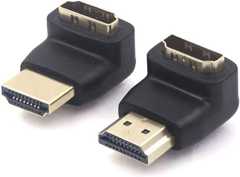 VCE HDMI 90 and 270 Degree Adapter 2-Pack, Right Angle HDMI Male to Female L Adapter Connector 3D&4K Supported...