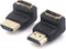 VCE HDMI 90 and 270 Degree Adapter 2-Pack, Right Angle HDMI Male to Female L Adapter Connector 3D&4K Supported...