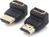VCE HDMI 90 and 270 Degree Adapter 2-Pack, Right Angle HDMI Male to Female L Adapter Connector 3D&4K Supported...