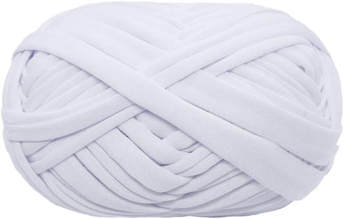 T-Shirt Yarn Knitting Yarn Fabric Crochet Cloth for Summer Hand DIY Bag Blanket Cushion Crocheting Projects 100g (#03 White)...