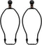 8 Inch Lamp Harp, 2 Set Black Lamp Shade Harp Holder with Finial, DIY Detachable Replacement Lampshade Adapter Harp Bracket Hardware for Table & F...