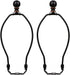 8 Inch Lamp Harp, 2 Set Black Lamp Shade Harp Holder with Finial, DIY Detachable Replacement Lampshade Adapter Harp Bracket Hardware for Table & F...