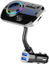 Bluetooth 5.0 FM Transmitter for Car Wireless FM Radio Adapter Car Kit Hands-Free Dual USB Ports with QC3.0 Support SIRI/Google Voice Assistant AU...