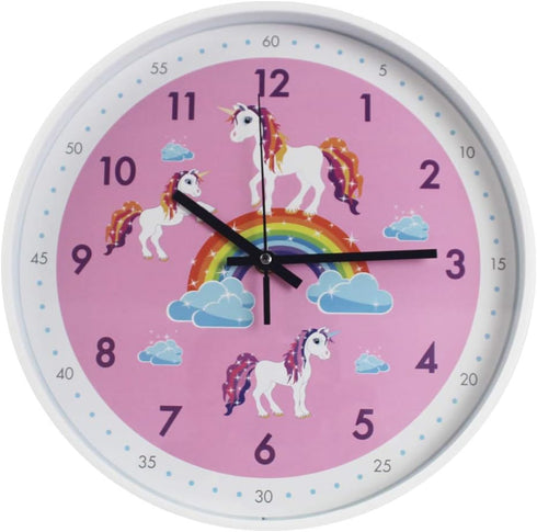 Pink Wall Clock,Silent Non Ticking Children's Décor Quiet Clocks for Kids Room,Office,School,Bedroom,Kitchen,Classroom (12 inch Pink)...