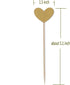 WARMBUY 50 Pack Double Sided Gold Glitter Cupcake Toppers Attached with Sticks for Baby Bridal Shower Birthday Party and Wedding (Heart)...