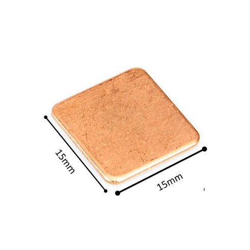 Easycargo 20pcs Heatsink Copper Pad Shims 15mm x15mm for cooling Laptop GPU CPU IC Chips VGA RAM (15x15x1.2)...