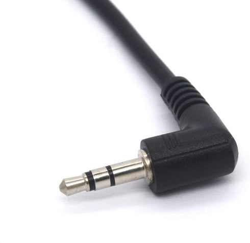 Angled 3.5 mm to Micro USB Cable Adapter - Convert Micro USB B 5 Pin Male to 3 Pole 3.5mm Male Jack Aux Audio for Intercom Tower Urban Samsung Gal...