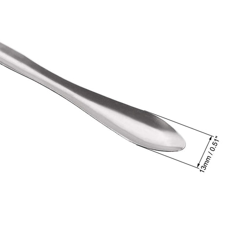 uxcell Micro Scoop 125mm Stainless Steel Reagent Sampling Lab Spoon Spatulas for Laboratory 5Pcs...