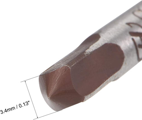 uxcell Metric Hand Taps M3 Thread 0.5 Pitch 3 Straight Flutes H2 Alloy Tool Steel Bottom & Taper Screw Tap Set Tapping Tools for Repairing 1 Pair...
