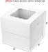VGOODALL 2PCS Cake Boxes with Window, White Bakery Boxes Square Cardboard Cake Containers for Birthday Party Wedding 8 x 8 x 8 Inch...