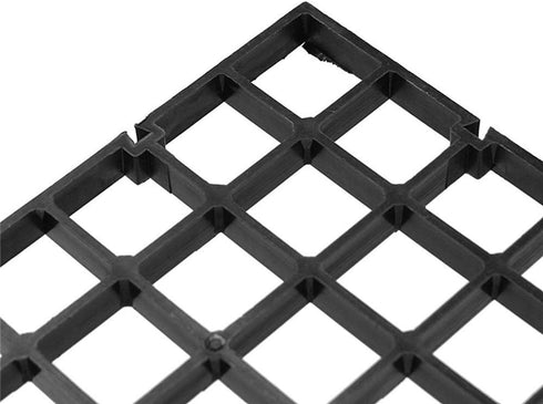 4 Pcs Aquarium Divider Tray Plastic Grid Aquarium Egg Crate Light Diffuser, Fish Tank Divider Filter Bottom Isolation with 8 Pcs Sucker Clip(Black...