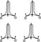 (4 pack)Iron Display Stand, Black Iron Easel Plate Display Photo Holder Stand, Displays Picture Frames, Decorative Plates, Tablets and Art 4 Inch...
