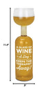BigMouth Inc. Wine Bottle Glass - “A Glass Of Wine A Day Keeps The Therapist Away”, Large Wine Glass, 750 ml...