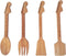 Bamboo Guitar Neck Shaped Kitchen Cooking Utensil Set - Guitar Shaped Musician Gifts - Set of 4: Spoon, Spatulas and Salad Fork...