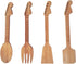 Bamboo Guitar Neck Shaped Kitchen Cooking Utensil Set - Guitar Shaped Musician Gifts - Set of 4: Spoon, Spatulas and Salad Fork...