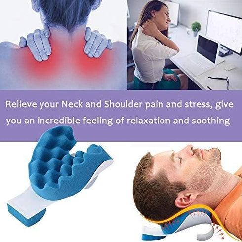 Chiropractic Pillow, LiuYX Cervical Pillow Neck Traction Device, Neck Massage Cervical Pillow, Neck Support Pillows for Pain Relief, Neck and Shou...