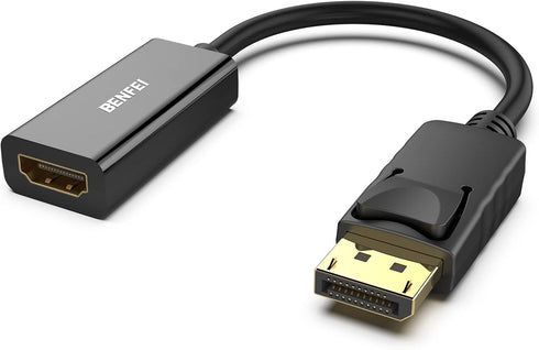 BENFEI 4K DisplayPort to HDMI Adapter, Uni-Directional DP 1.2 Computer to HDMI 1.4 Screen Gold-Plated DP Display Port to HDMI Adapter (Male to Fem...