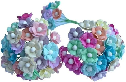 100 pcs Mini Flowers Mulberry Paper Flowers 13-15 mm Scrapbook Craft Card DIY Craft Using for Crafts, Bouquets, Scrapbooks, Decorations, Greeting ...
