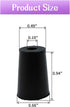 PENCK 6pcs Rubber Stopper with Hole 13mm to 17mm Tapered Plug Black Test Tubes Bungs Stoppers for Lab Home Use...