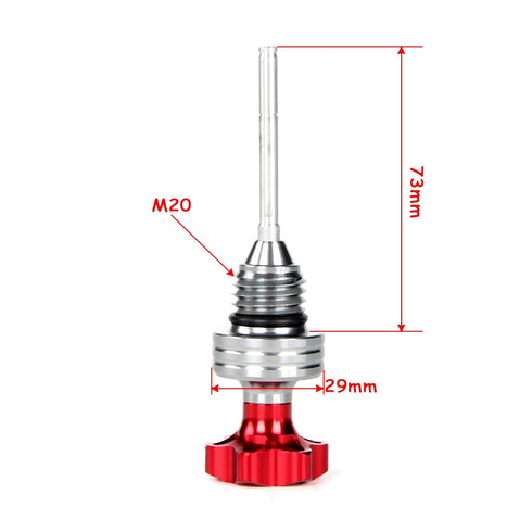 SUNQIAO Dirt Bike Dipstick, CNC Alloy Pit Bike Engine Oil Dipstick for CRF50 CRF70 KLX110 Z50 Z50J SSR 110cc Engine 125cc 150cc Dirt Bike Engine t...