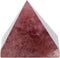 AUNMAS 3cm Quartz Pyramid, Small Strawberry Crystal Love Addition Reiki Stone Energy Tower Figurine for Home Office Decoration Ornament...