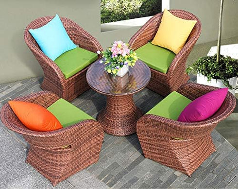 2Pack Outdoor/Indoor Throw Pillow Cover, Waterproof Solid Pillow Case Aqua 20"x20"...