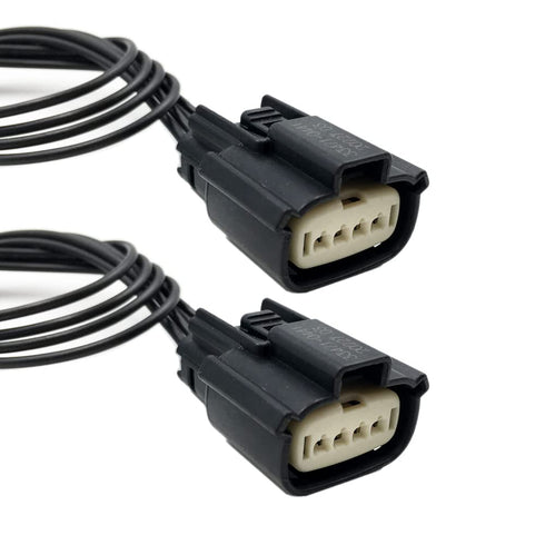 Huayicarbpart 2Pcs 4-Wire HID Halogen Headlight Connector Pigtail Harness Plug Compatible with Ford Escape Taurus F150 2013-2021...